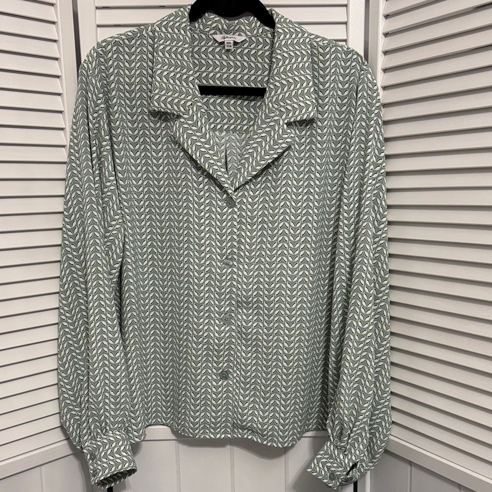 Reitmans Sage Patterned Men's Button Down Shirt